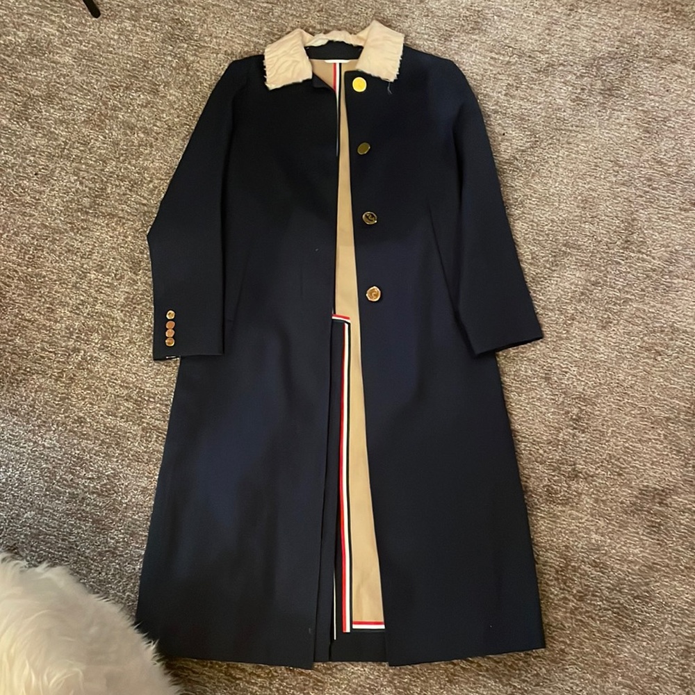Thom Browne Navy Coat